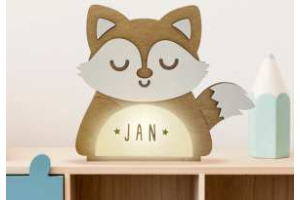 lampe renard pour enfant, à personnaliser