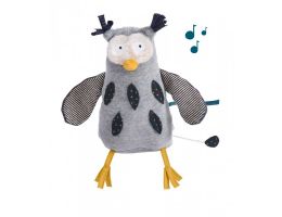 Peluche boîte à musique Hibou, Doudou musical Moulin Roty Cadeau de Naissance