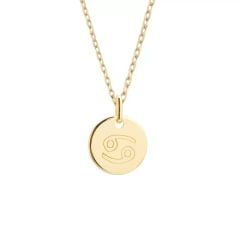 Collier signe Cancer pour enfant – Personnalisable avec prénom et date de baptême