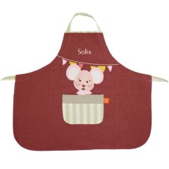 tablier rose souris de l'oiseau bateau