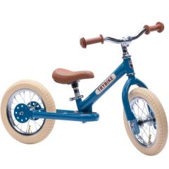 vélo draisienne trybike, vintage metal bleu