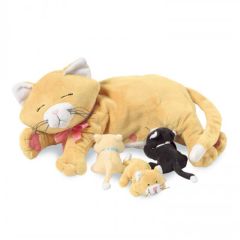 peluche chat avec ses petits, manhattan toys