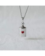 pendentif coeur avec collier, argenté, de la marque mon petit poids
