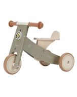 tricycle en bois vert olive, de la marque Little Dutch