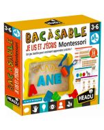 jeu montessori, bac à sable pour apprendre à écrire, jouet pour les enfants de 3 à 6 ans